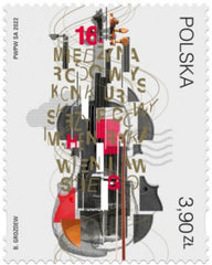 Poland - 2022 Henryk Wieniawski International Violin Competition, music instrument / stamp (MNH)