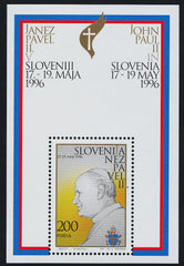 #254 Slovenia - Visit of Pope John Paul II S/S (MNH)