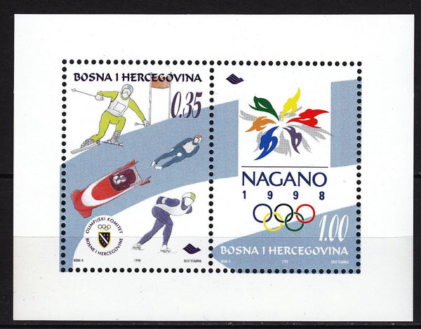 ディズニースタンプアート「Olympics」 295 Bosnia (Muslim) - 1998 Winter Olympic Games, Nagano S/S (MNH