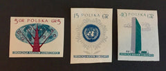 #761-763 Poland - United Nations, Imperf (MLH)