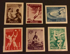 #699-704 Poland - 2nd International Youth Games, Imperf (MNH)