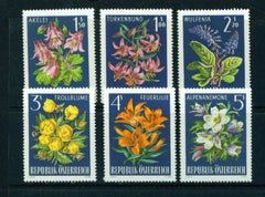#764-769 Austria - Flowers in Natural Colors, Alpine Flowers (MNH)