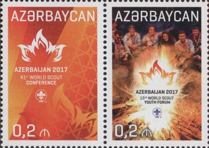 #1138 Azerbaijan - Scouting Events in Azerbaijan, Pair (MNH)