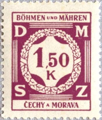 O1-O12 Czechoslovakia - Bohemia and Moravia: Numeral, Set of 12