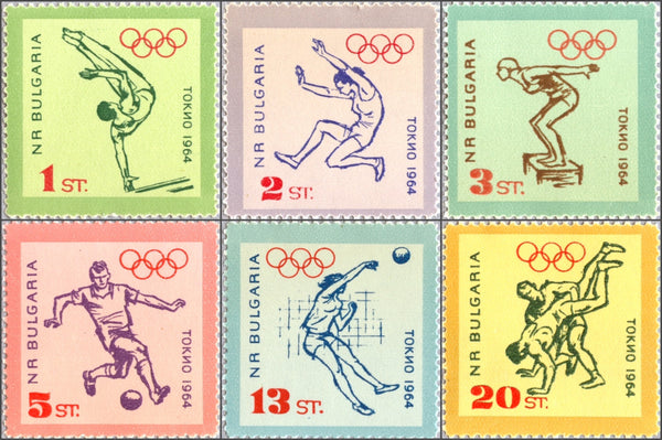 東京オリンピック　ピンズ　ブルガリア　Bulgaria 1366-1371 Bulgaria - 18th Olympic Games, Tokyo (MNH) – Eastern