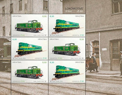 #1198 Croatia - Locomotives M/S (MNH)