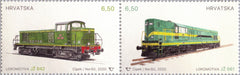 #1198 Croatia - Locomotives, Pair (MNH)