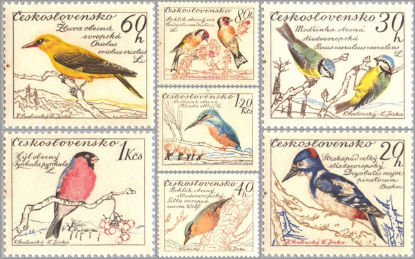 no。064 czech × czech 1447-1453 Czechoslovakia - Birds (MNH) – Eastern Europe