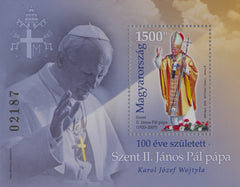 #4558 Hungary - St. John Paul II S/S (MNH)