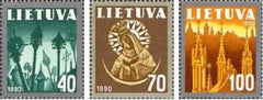#390-392 Lithuania - Religious symbols (MNH)