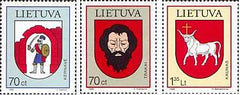 #607-609 Lithuania - Coat of Arms (MNH)
