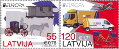 #830-831 Latvia - 2013 Europa: The Postman Van, Set of 2 (MNH)