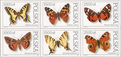 #3055a Poland - Butterflies, Block of 6 (MNH)