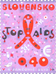 #607 Slovakia - Campaign Against AIDS (MNH)