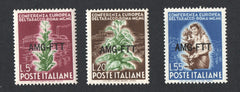 #85-87 Trieste (Zone A) - Italy Nos. 544-546, Ovptd. Type "h" (MNH)