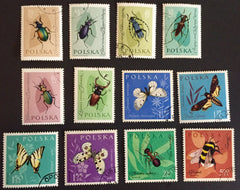 #1029-1040 Poland - Insects in Natural Colors (Used)