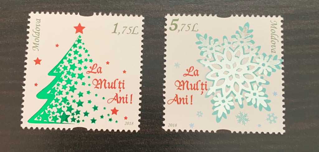 #1006-1007 Moldova - 2018 Happy New Year, Set of 2 (MNH)