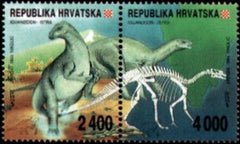 #185 Croatia - Dinosaurs from Western Istria, Pair (MNH)