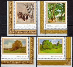 Romania - 2022 Seasons in Romanian Painting, Art, Landscapes, Paintings, Trees, set of 4 (MNH)