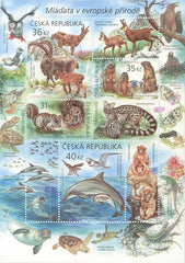 Czech Republic - 2025 European Animals with their Young SS (MNH)