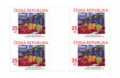 Czech Republic - Works of art on stamps: Václav Špála - mini-sheet of 4 (MNH)