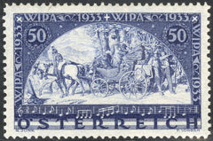 #B110a - Austria - WIPA 50g Semi-Postal Stagecoach Granite Paper (MNH)