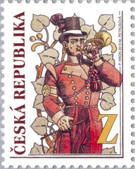 #3659 Czech Republic - Postman With Posthorn (MNH)