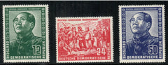 Germany DDR, 1951, Sc. ##82-84, German-Chinese Friendship Mao Tse-Tung, MNH