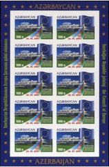 #716 - Azerbaijan -  2001 Admission to Council of Council of Europe Imperforate sheet of 10 (MNH)