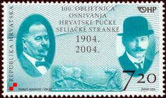#572 Croatia - Antun and Stjepan Radic and Plowman (MNH)