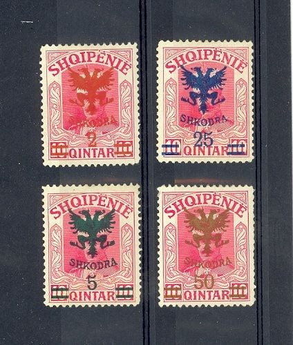 #125-128 Albania - Overprints (MNH)