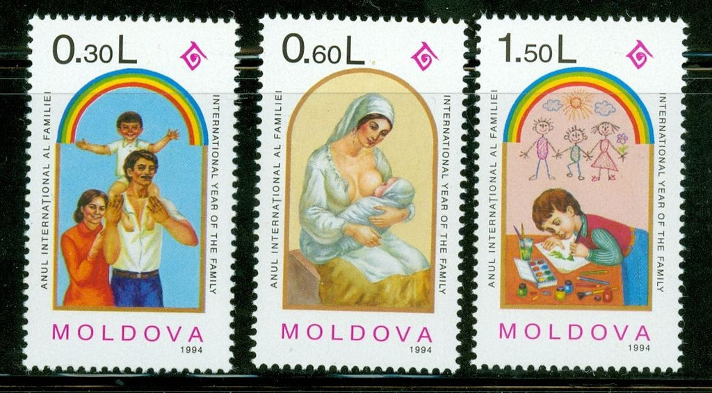 #144-146 Moldova - International Year of the Family (MNH)
