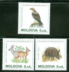 #158-160 Moldova - European Nature Conservation Year (MNH)