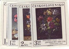 #2090-2093 Czechoslovakia - Paintings of Flowers (MNH)