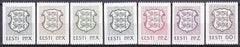 #224-230 Estonia - National Arms, Surcharged (MNH)