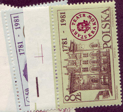 #2488-2491 Poland - Old Theater, Cracow, 200th Anniv. (MNH)