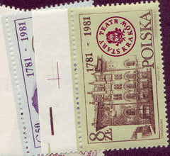 #2488-2491 Poland - Old Theater, Cracow, 200th Anniv. (MNH)