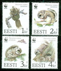 #270-273 Estonia - World Wildlife Fund: Flying Squirrel, Set of 4 (MNH)