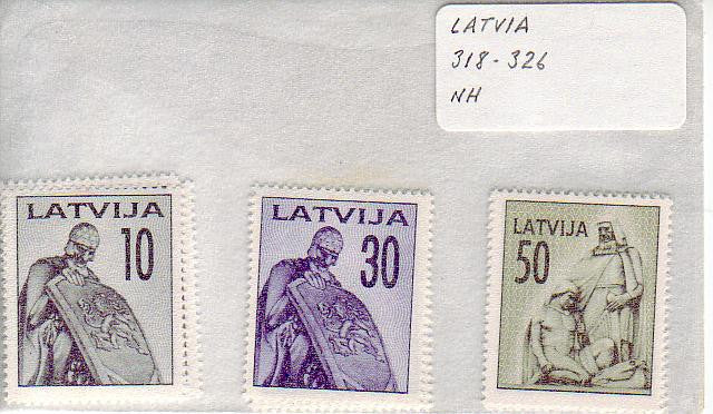 #318-326 Latvia - Monuments (MNH)