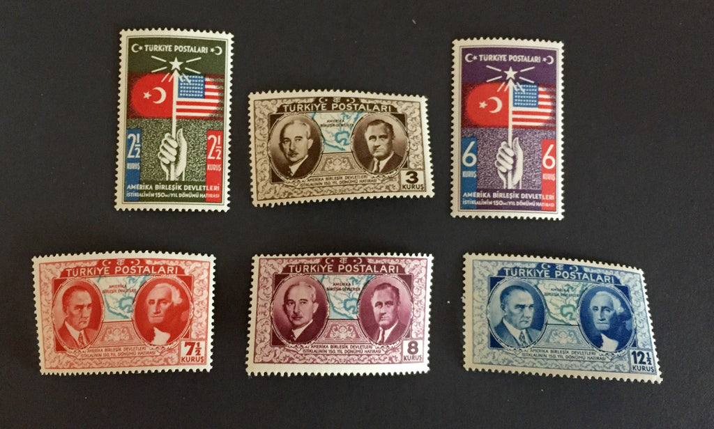 #817-822 Turkey - U.S. Constitution, 150th Anniversary (MNH)