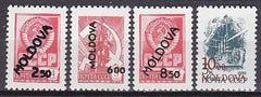 #39-42 Moldova - Surcharges (MNH)