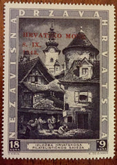 #B41 Croatia - No. B39 Overprinted in Red (MNH)