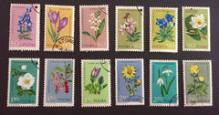 #1066-1077 Poland - Flowers in Natural Colors (Used)