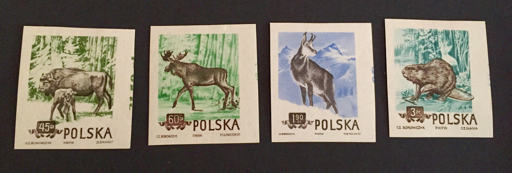 #660-663 Poland - Animals, Imperf (MLH)