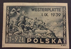 #B41 Poland - Last Stand at Westerplatte, imperf (Used)