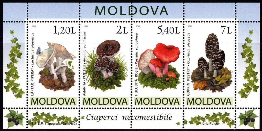 #668a Moldova - Mushrooms S/S (MNH)