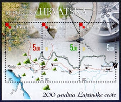 #693 Croatia - Lujzinske Road, 200th Anniv S/S (MNH)