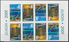 #715a Azerbaijan - 2001 Europa: Water, Booklet Pane of 8 (MNH)