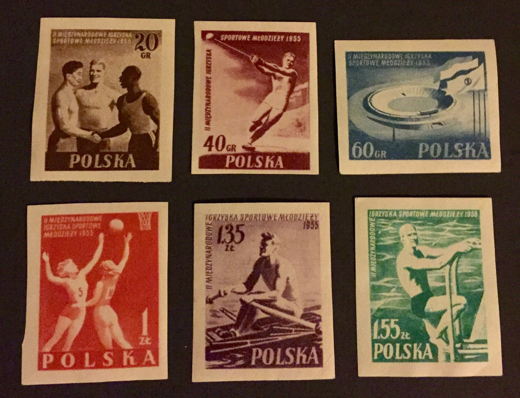 #699-704 Poland - 2nd International Youth Games, Imperf (MNH)