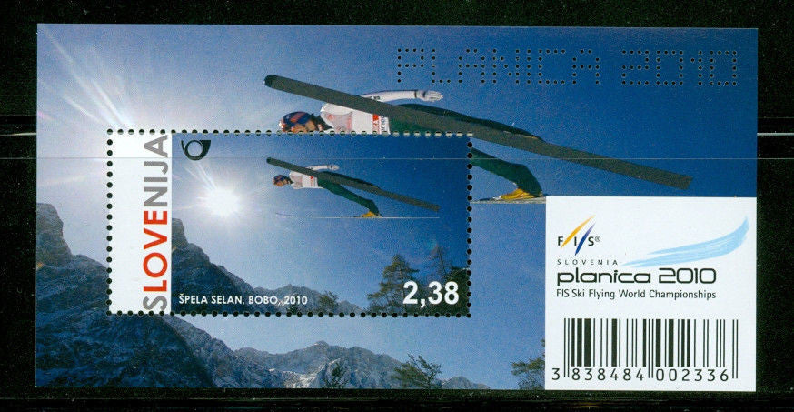 #832 Slovenia - 2010 World Ski Jumping S/S (MNH)